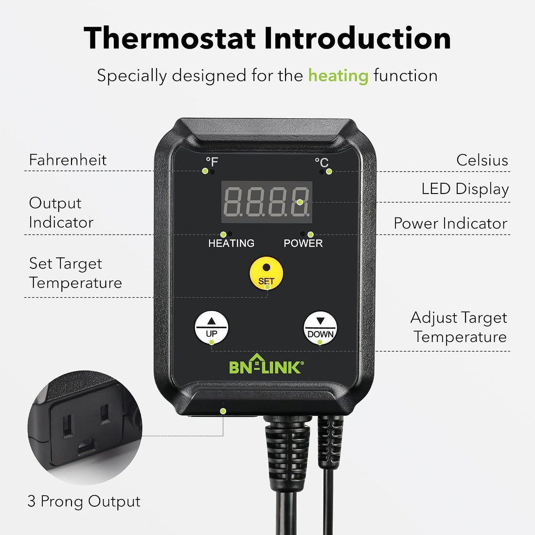 BN-LINK Heat Mat Controller for Reptile 8x12