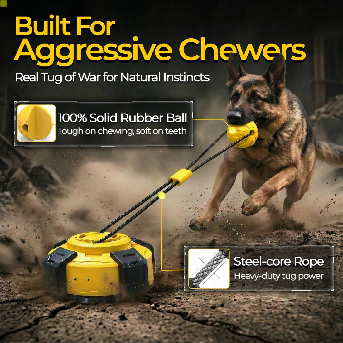 Interactive Tug of War Dog Toys Enrichment Stimulating Suction Cup