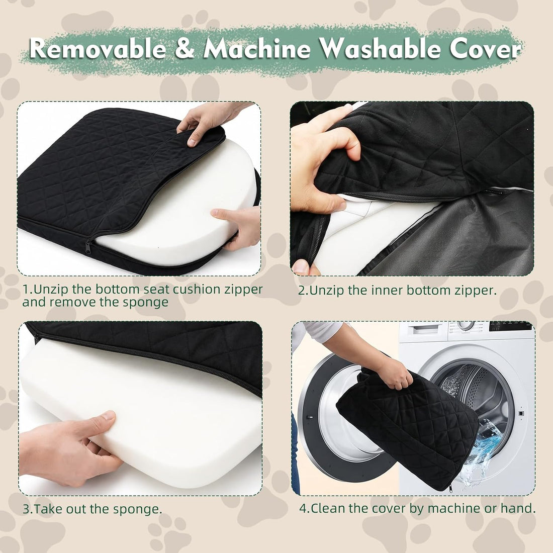 Dog Car Seat with Foldable Armrest for Small/Medium Dogs
