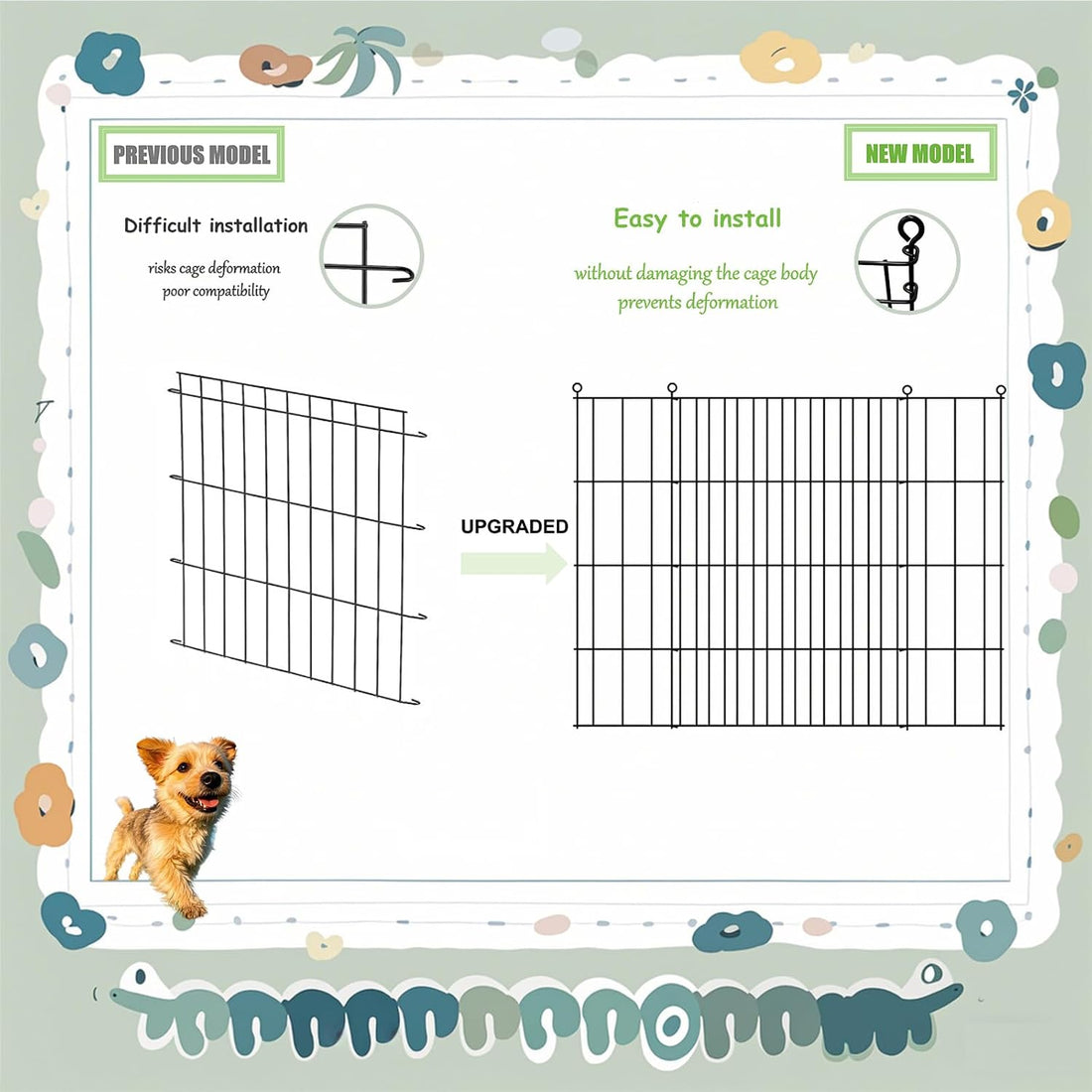 Dog Crate Divider Panel 2-Pack, 20.47" H x 15.74-29.13" W