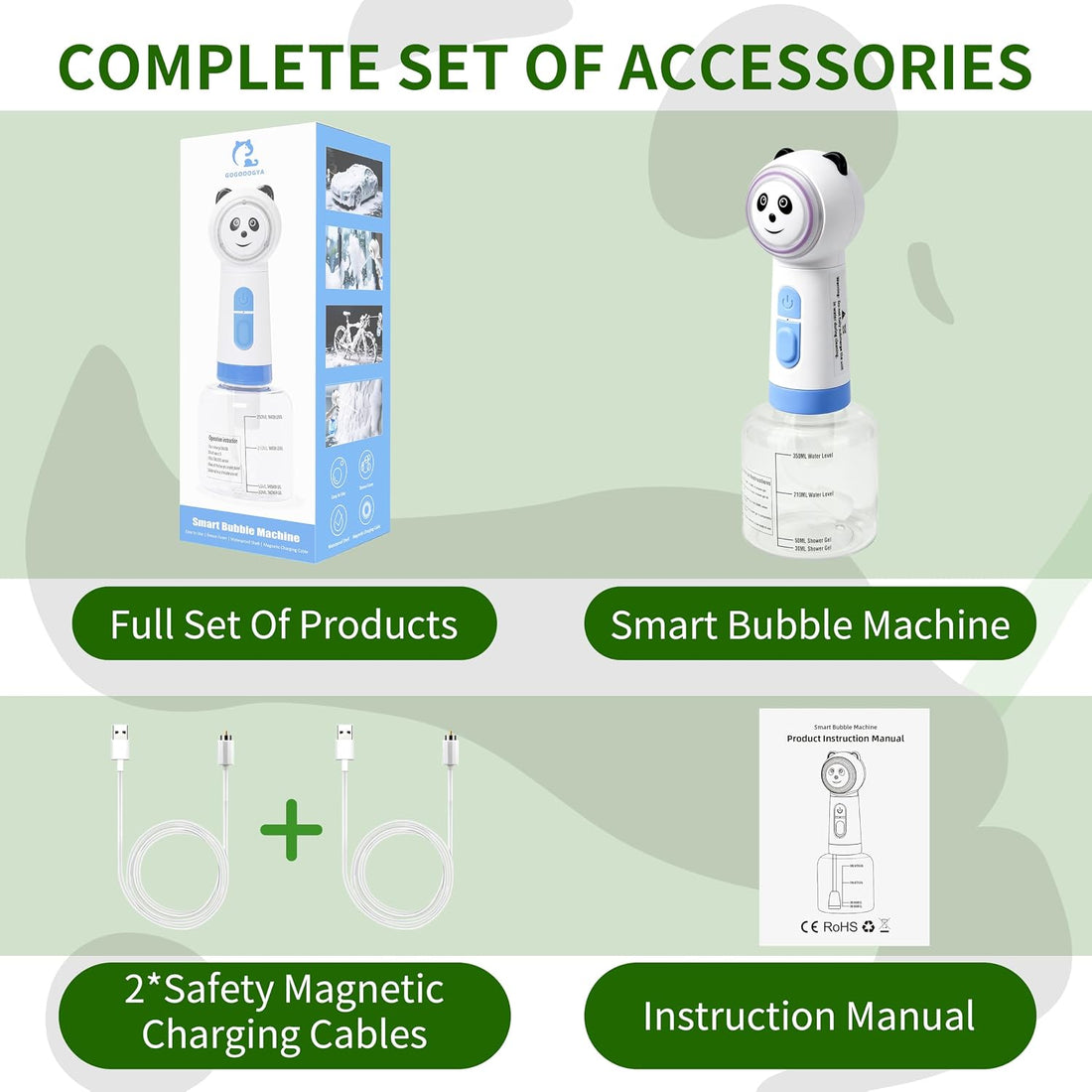 Automatic Foaming Soap Dispenser for Dog Bath & Multi-Surface Cleaning