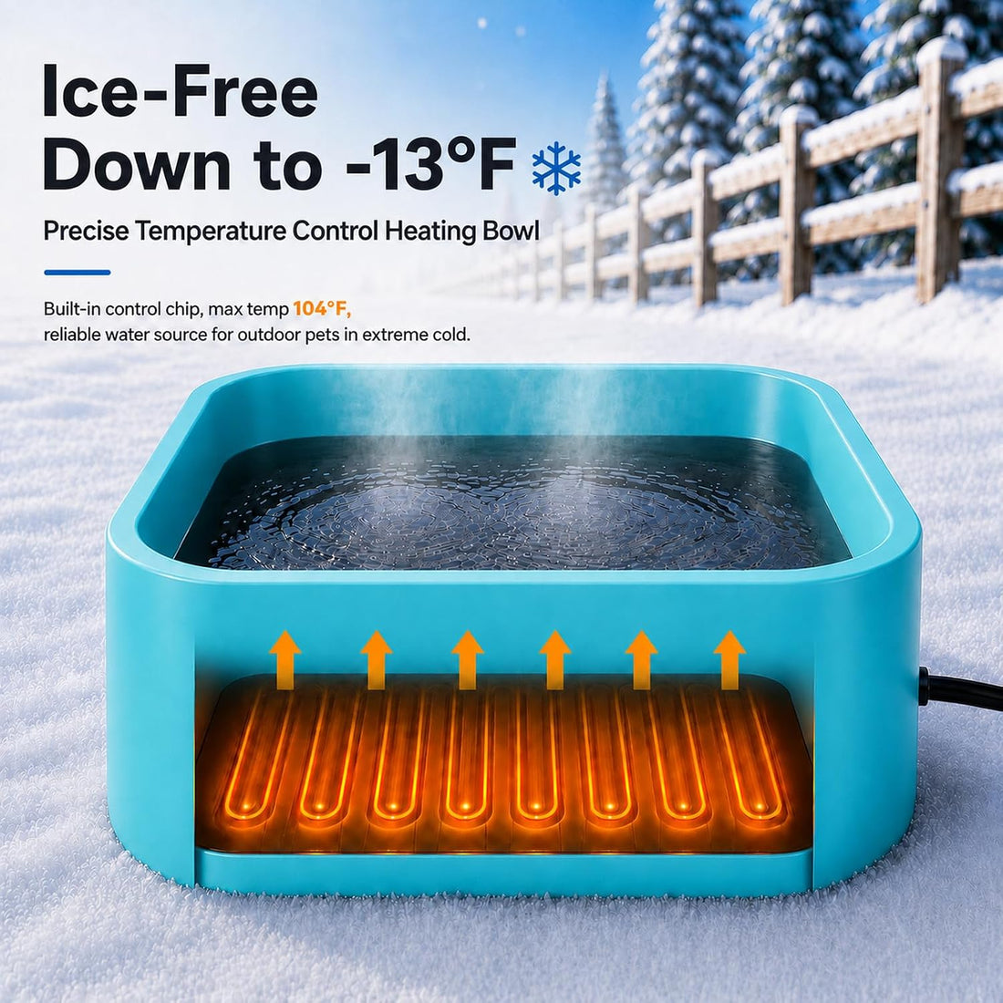 Heated Dog Bowl, 5.5L Extra Large Heated Pet Water Bowl