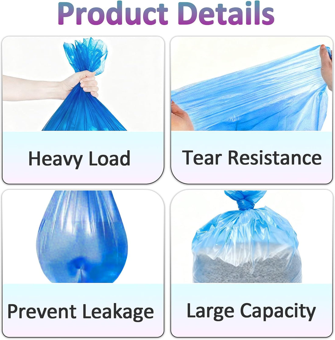 30 Pcs Cat Litter Refill Bags, Durable Universal Cat Litter Refills