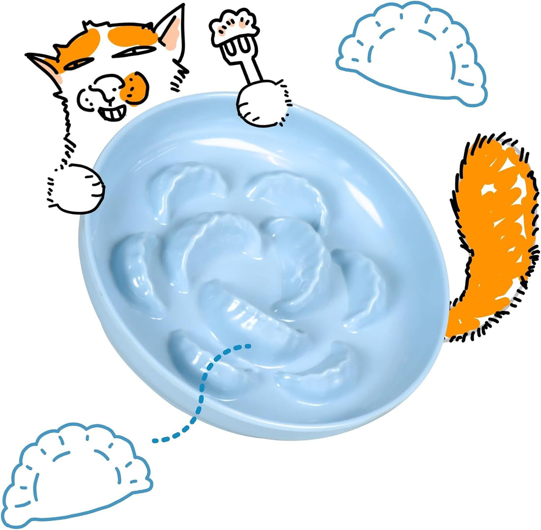 Unbreakable Slow Feeder Bowl for Cats and Small Dogs- Cat Plates