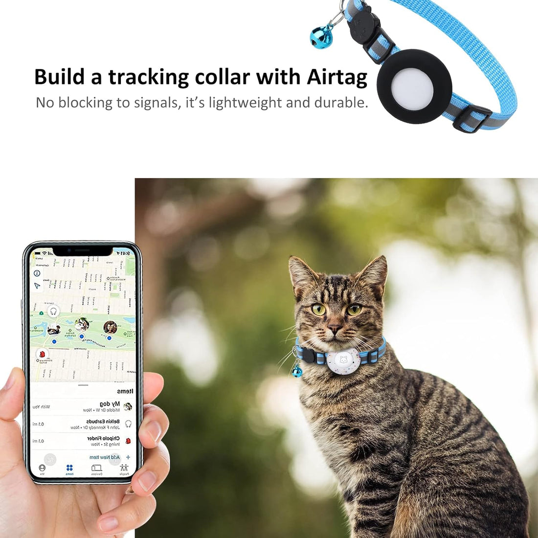 SimpleThings Compatible with Airtag Cat Collar Holder