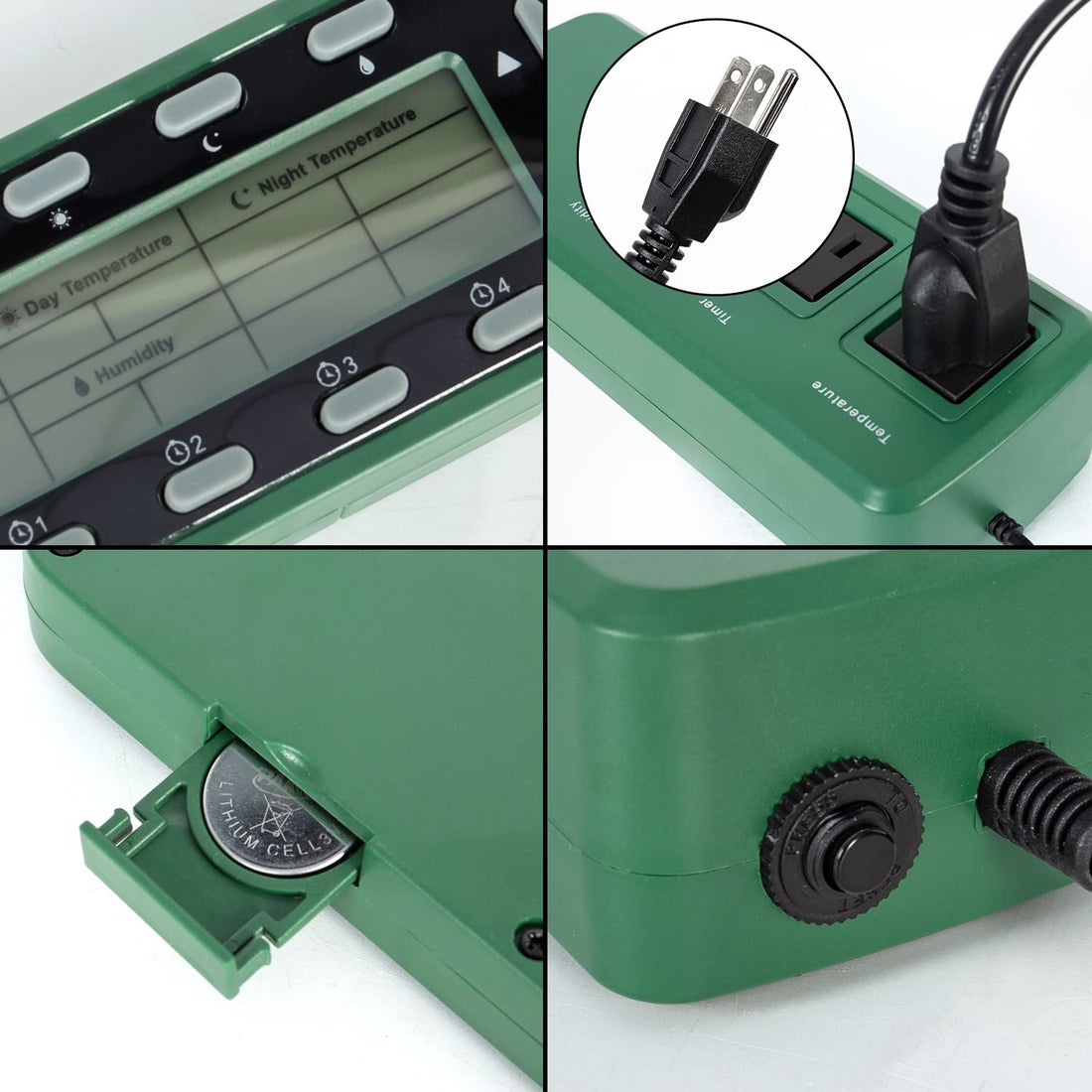REPTI ZOO Reptile Digital Thermometer Hygrometer Controller for Tank