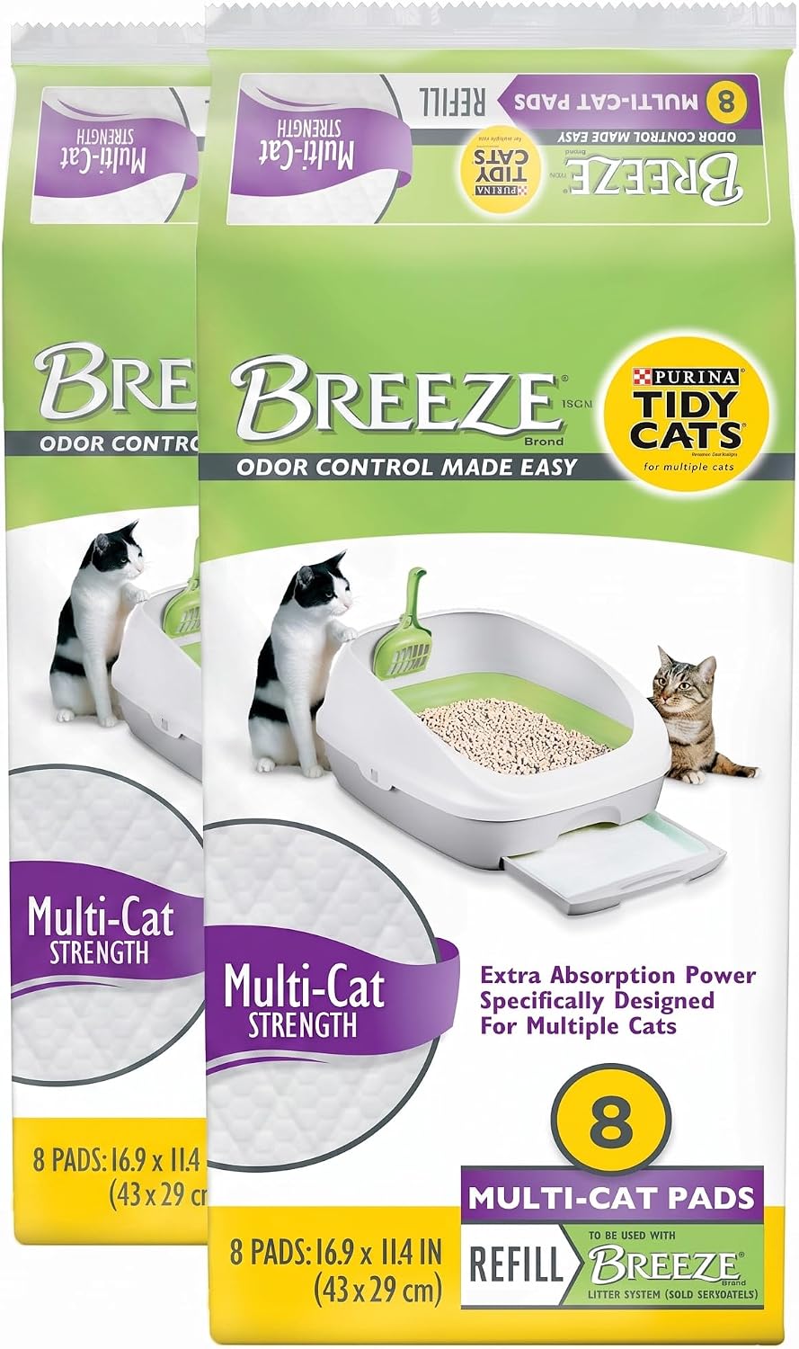 Purina Tidy Cats Cat Litter Breeze Pads Refill Pack Multi Cat Litter