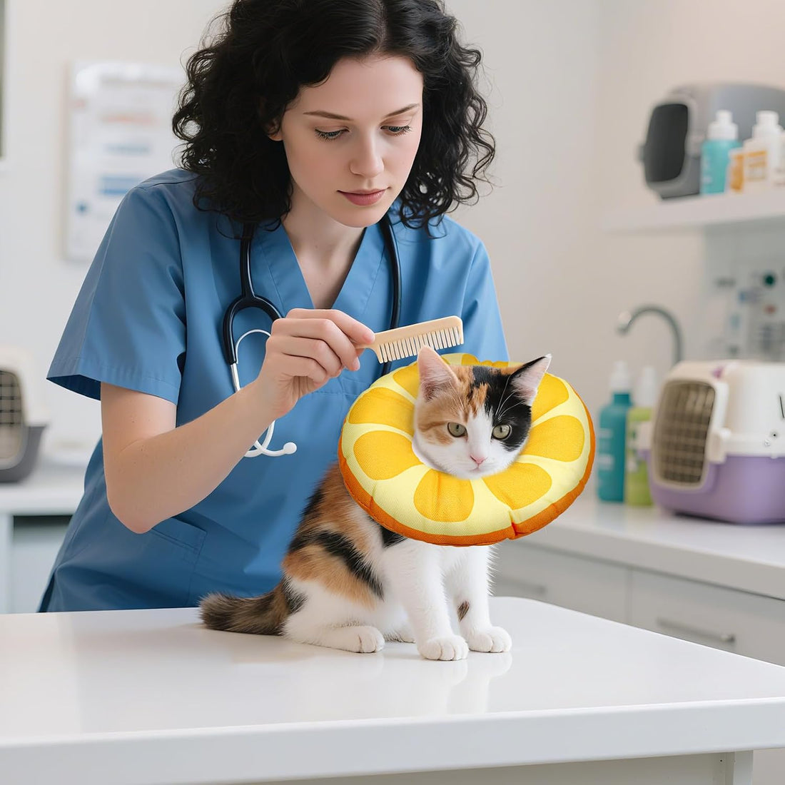 COMNICO Kitten Cones After Surgerys Small Waterproof Cones Collar
