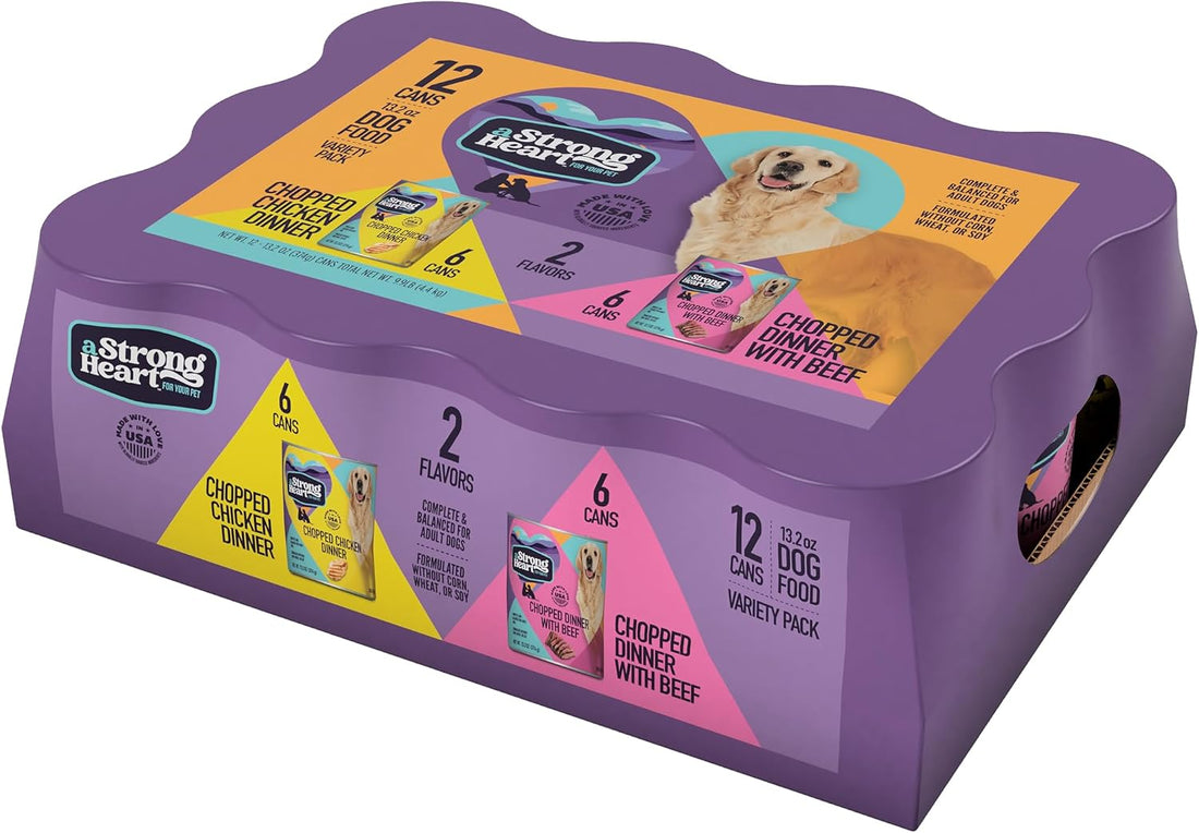 A Strong Heart Variety Pack, Beef Bacon & Cheese & Stew, 12pk