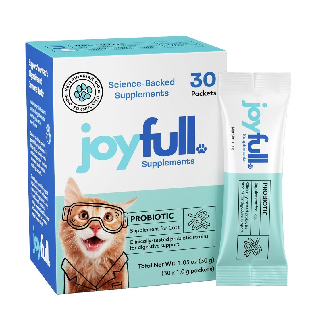 Joyfull Probiotic for Cats – Clinically Proven Strains for Diarrhea