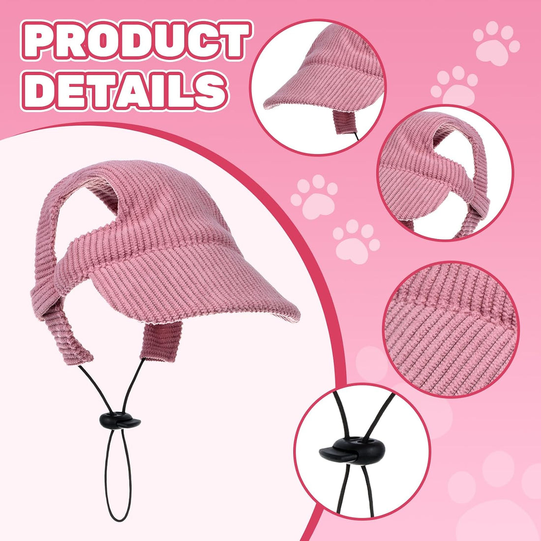 Rbenxia Dog Sun Hat with Ear Holes
