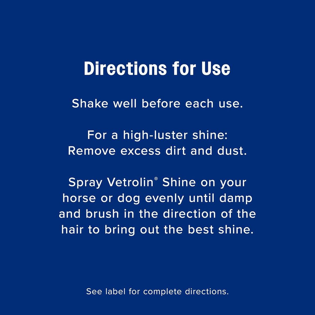 Farnam Vetrolin Shine, High-Luster Coat Polish and Detangler 64 oz.