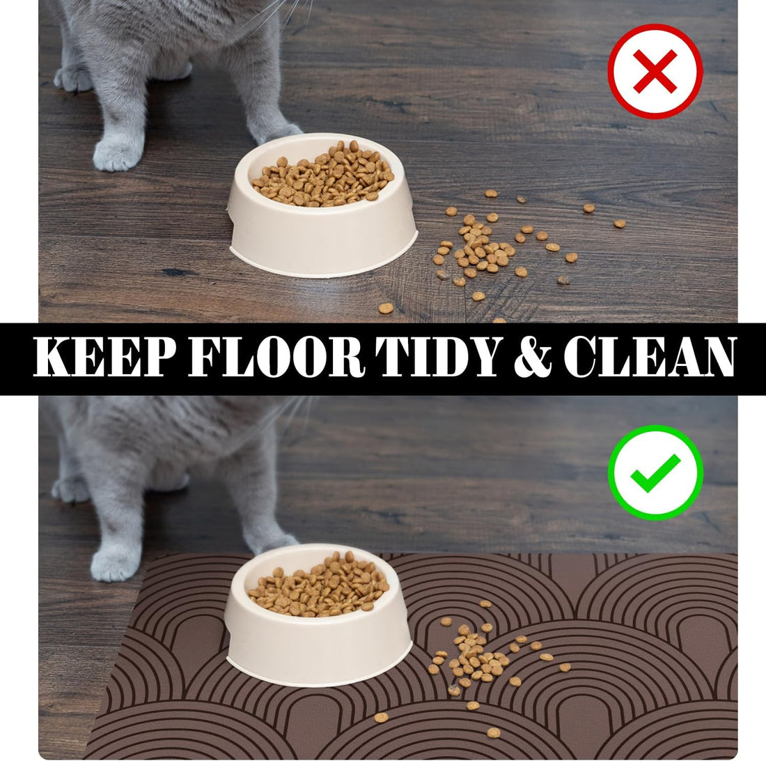 Dog Food Mats for Floors Absorbent, Pet Cat Food Mat