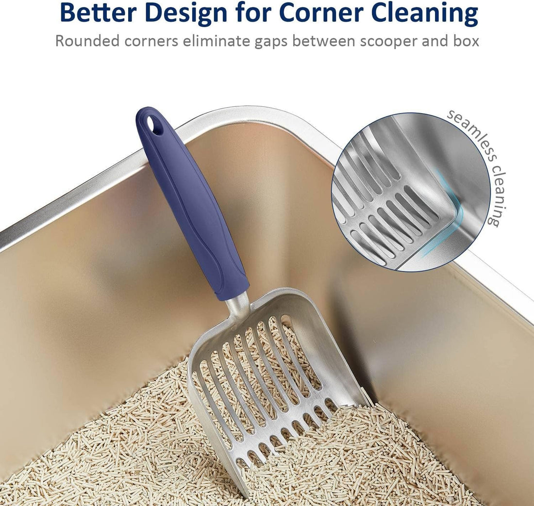 WePet Cat Litter Scoop, Aluminum Alloy Sifter, Kitty Metal Scooper