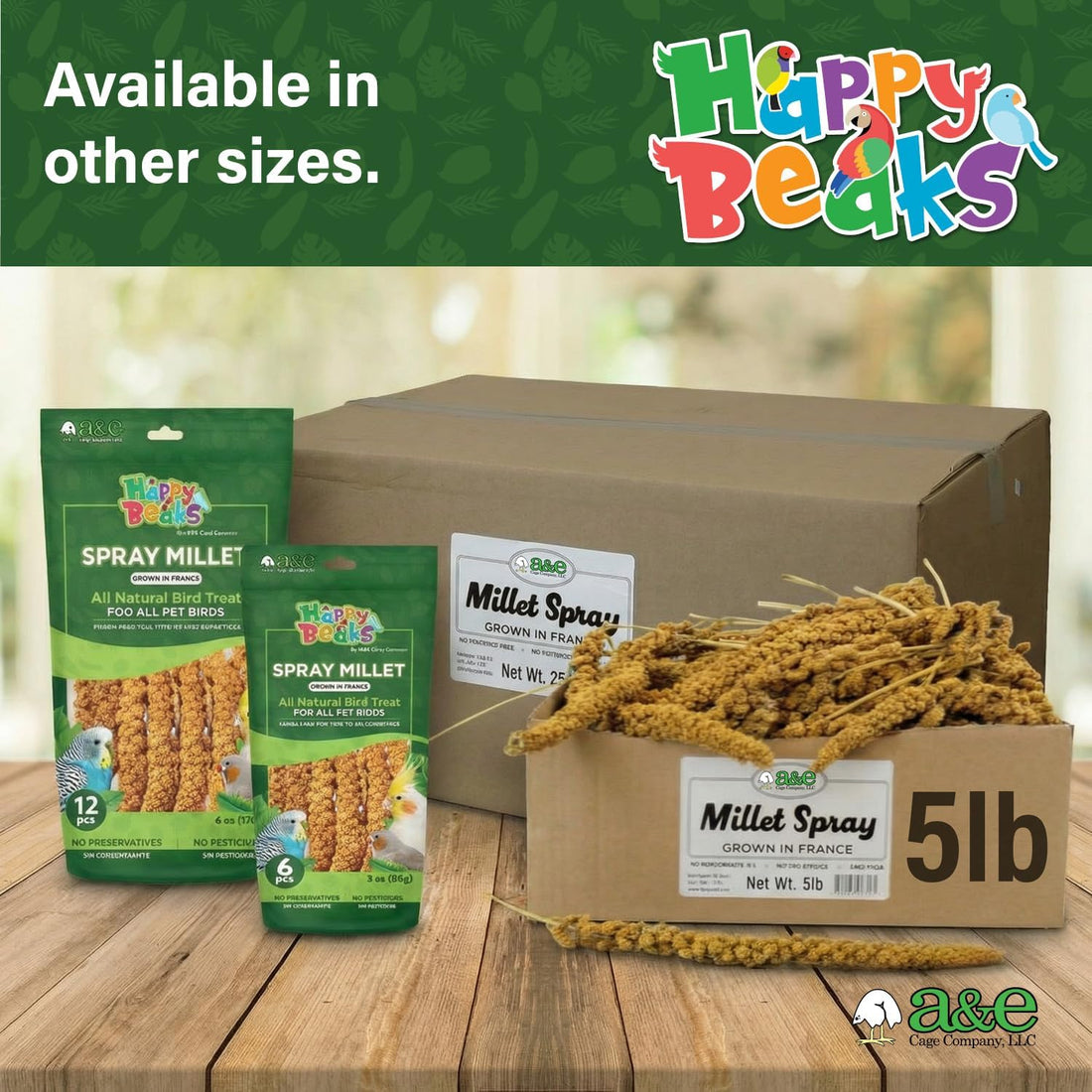 A&E Cage Co AE9054 Premium French Spray Millet for Birds