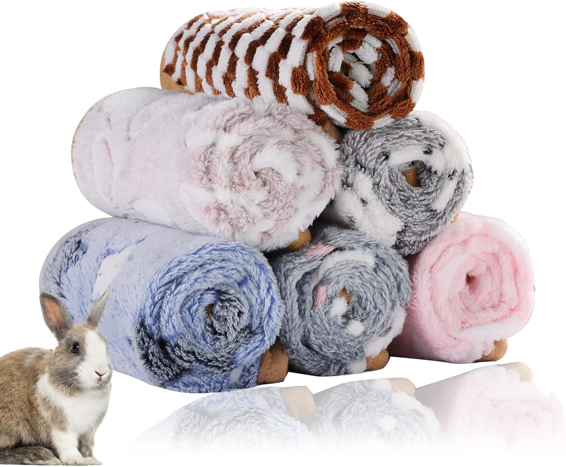Grddaef Guinea Pig Fleece Blankets 6 Pieces Waterproof & Washable
