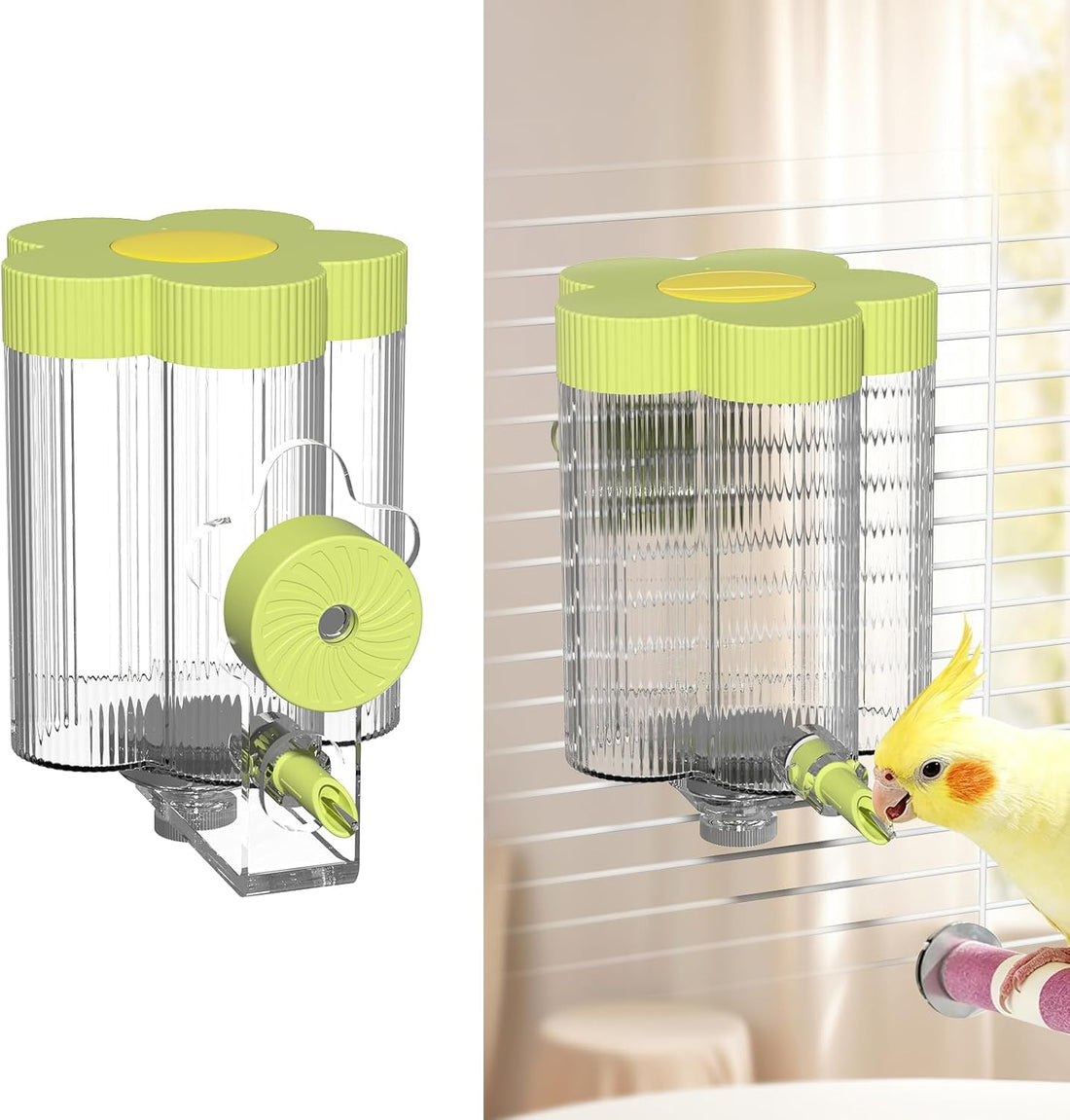 8.4 Oz No Mess Bird Water Feeder, Auto Parrot Cage Water Dispenser