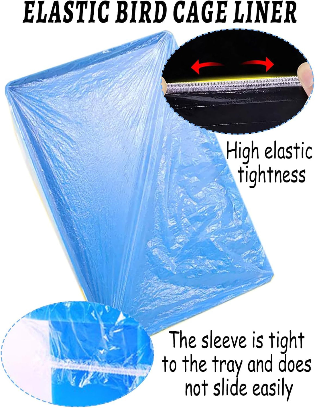 Niwaes Disposable Bird Cage Liners Clear Plastic Parakeet Cage Liner