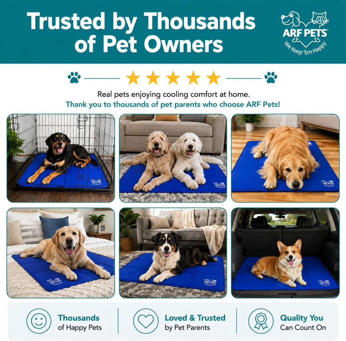 Arf Pets Dog Cooling Mat - Solid Gel Self-Cool Pad