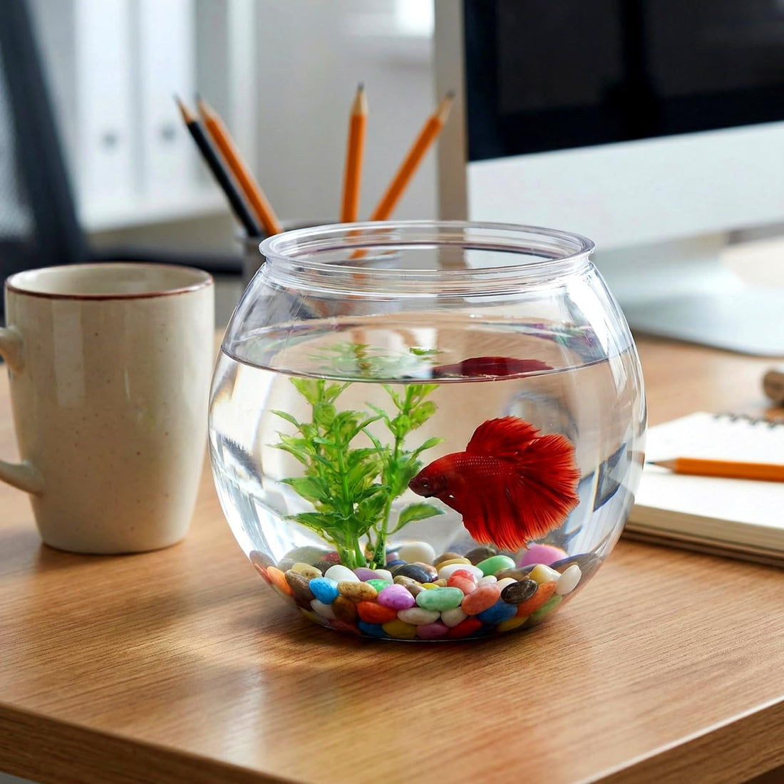 0.5 Gallon Plastic Fish Bowl