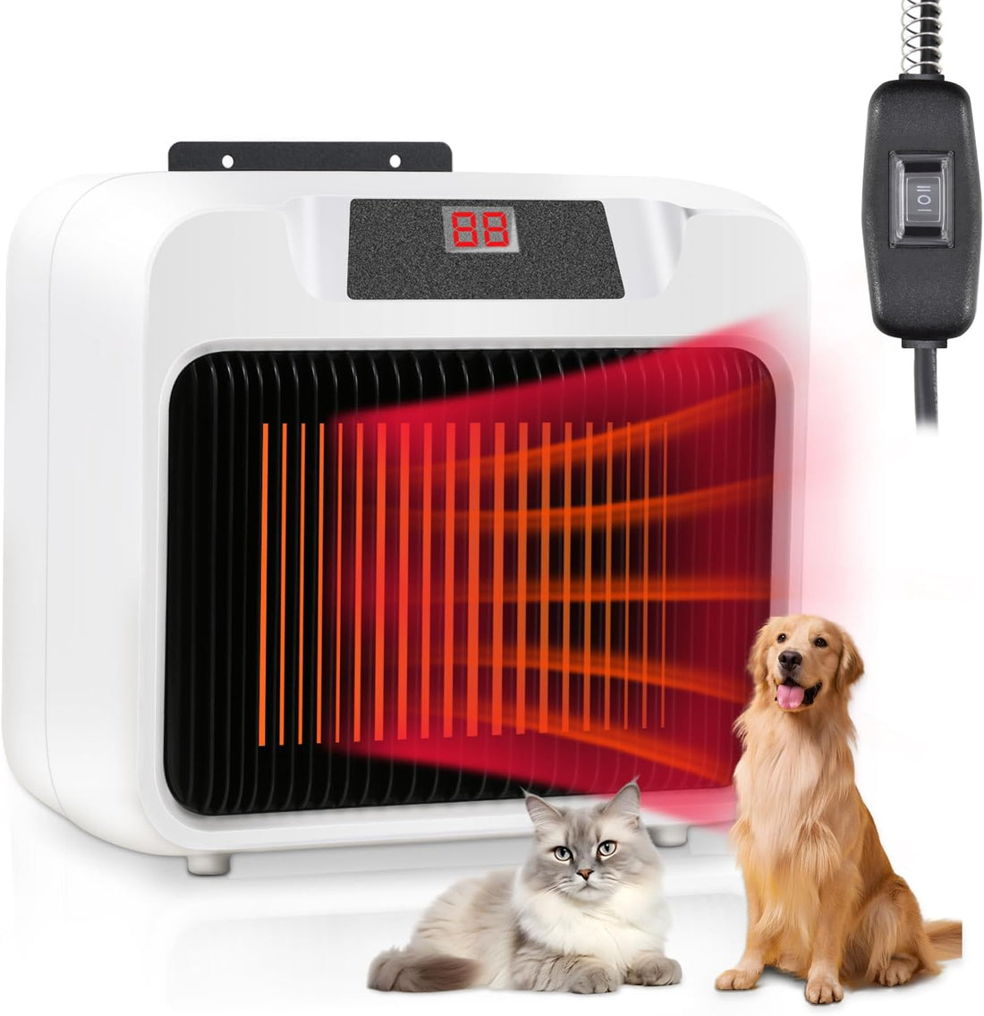 Dog House Heater with Smart Thermostat 300W/600W Chicken Coop Heater