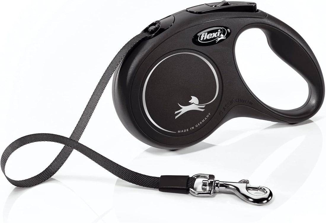 FLEXI® Classic Tape Retractable Dog Leash, Small, 16 ft - Black