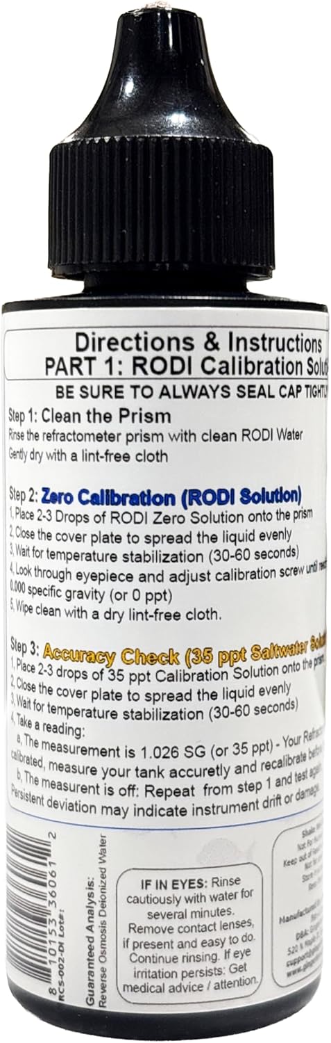 Aquarium Refractometer Calibration Solution Kit