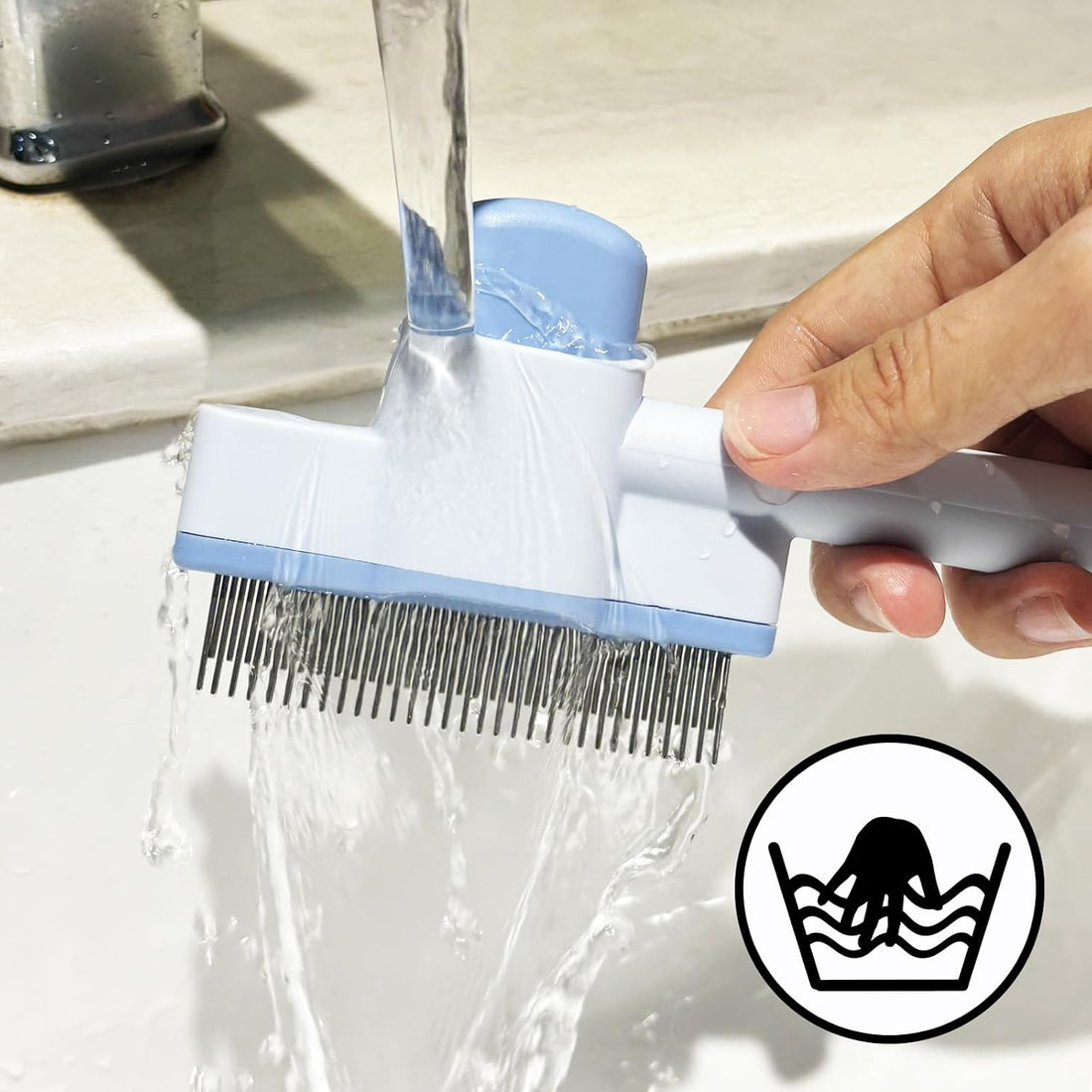 Cat Comb Pet Comb Self Cleaning Upgraded Cat Brush for Long Haired