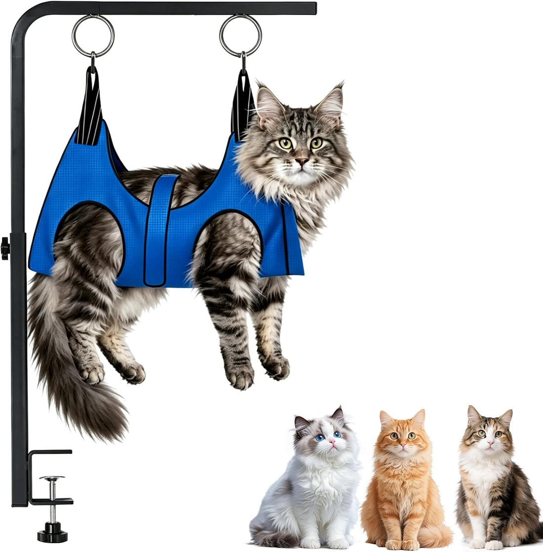 Cat Grooming Hammock with Stand