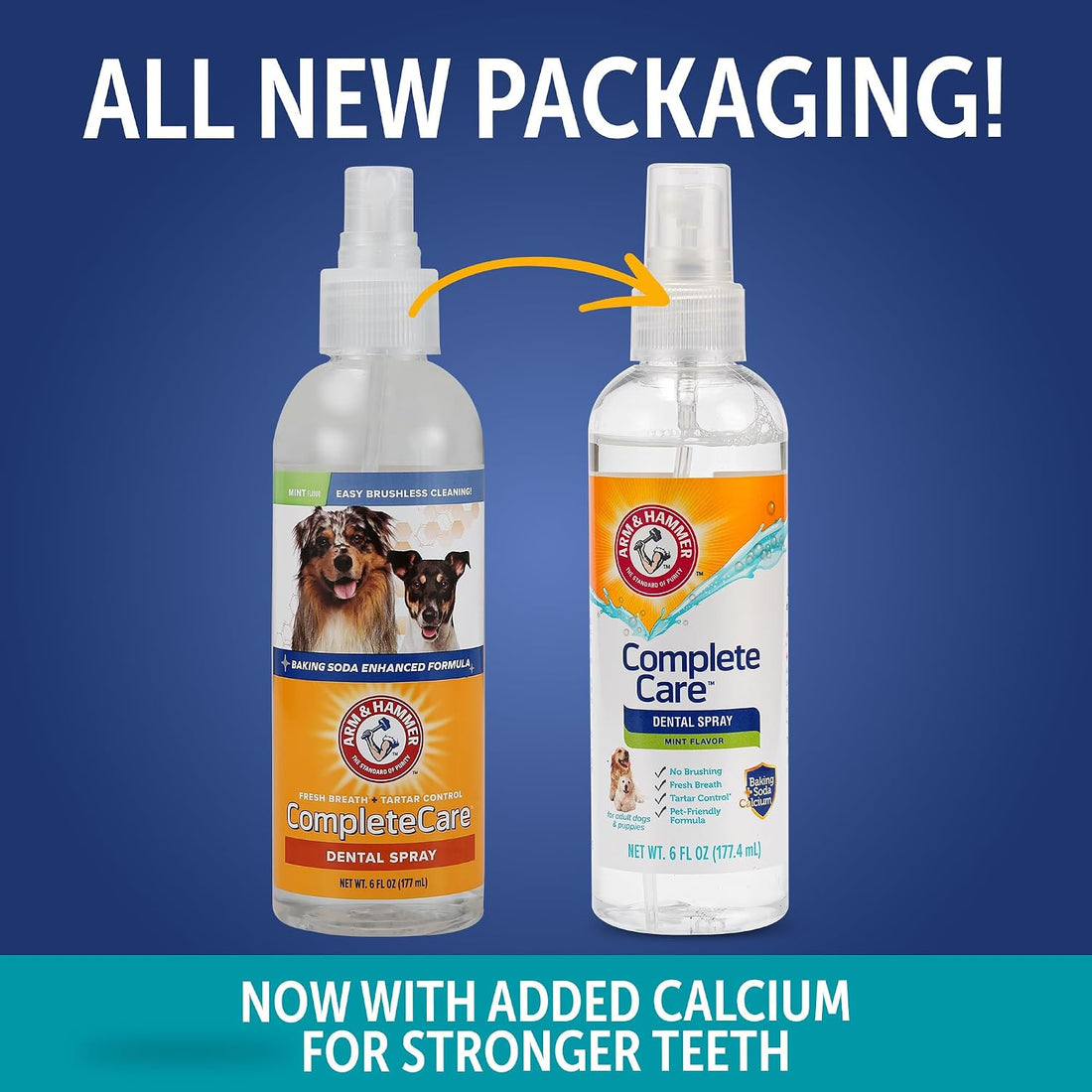 Arm & Hammer Complete Care Dog Dental Spray, Mint, 6 Fl Oz, 2-Pack