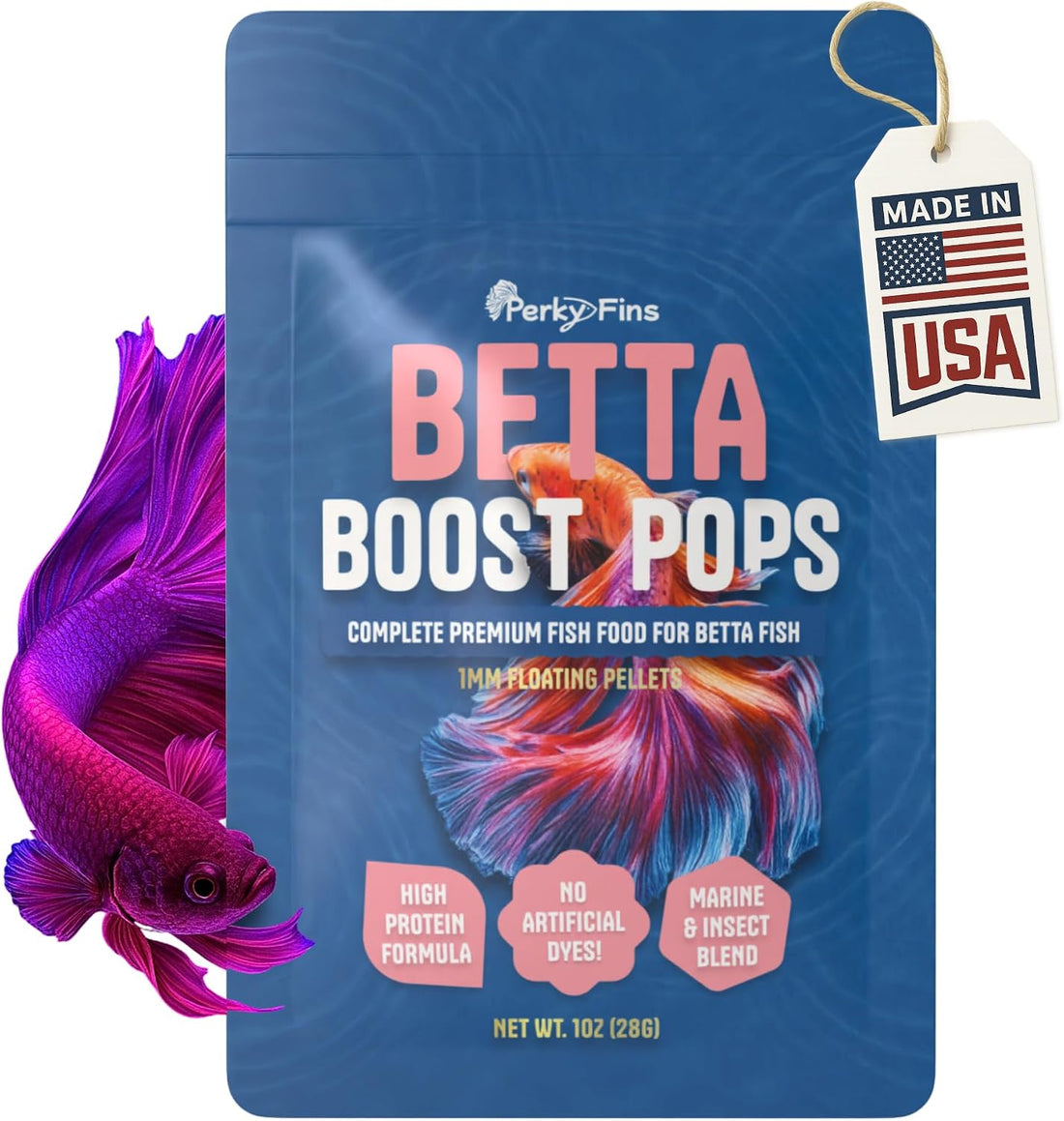 Betta Boost Pops | High-Protein Betta Fish Food Pellets Made in USA