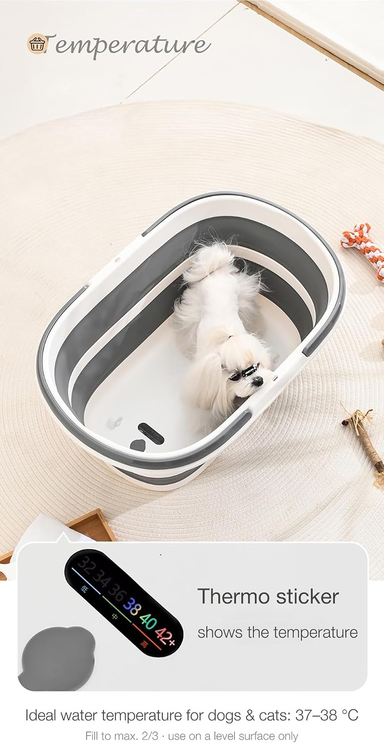 Collapsible Pet Bath Tub with Drain Plug