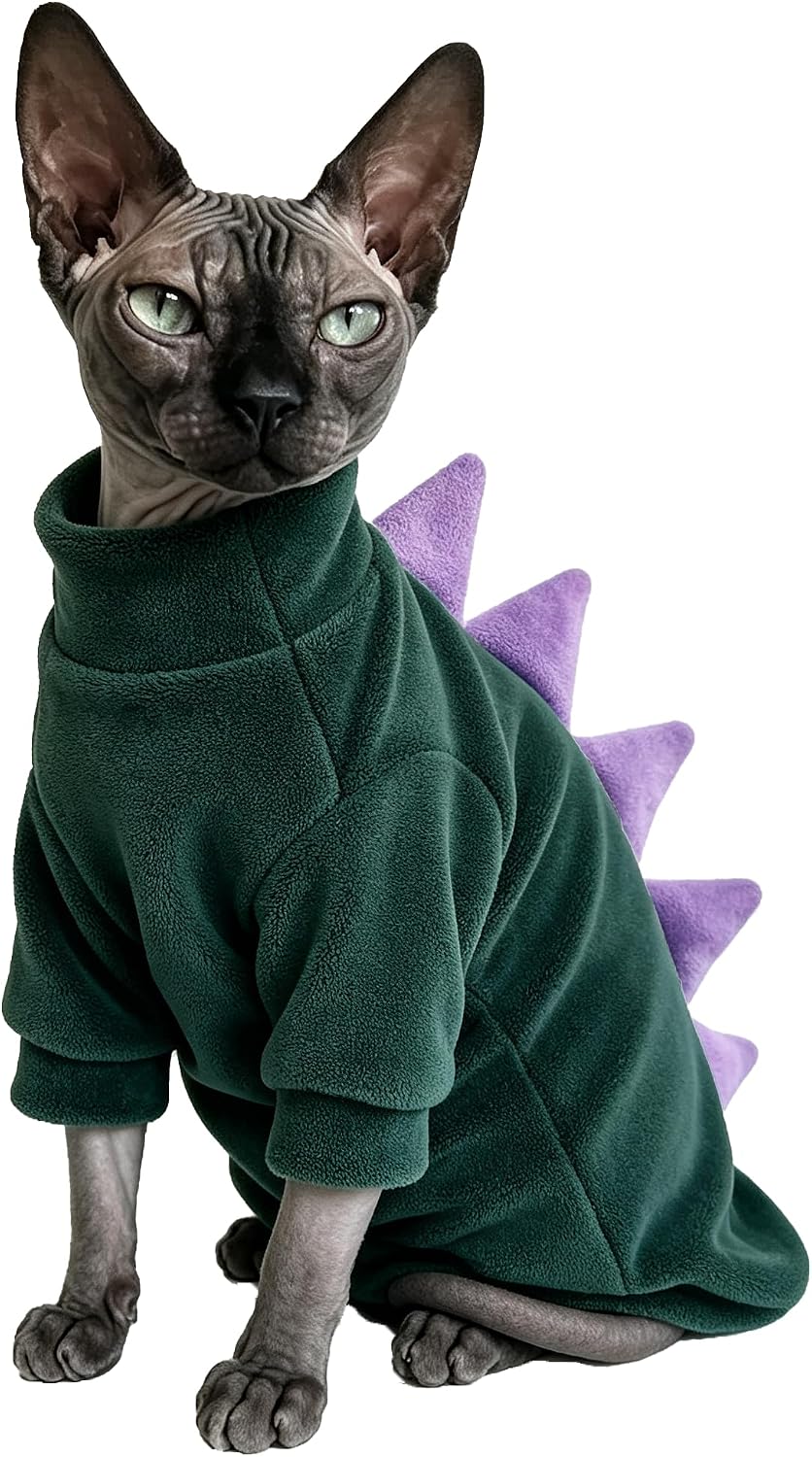 Sphynx Cat Clothes Halloween Dinosaur Costume Sweaters