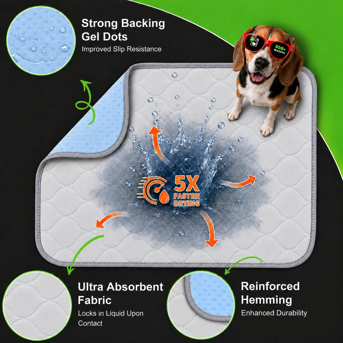 Extra Large Dog Grass Pad with Tray, 41″ x 27″ Indoor Outdoor Potty