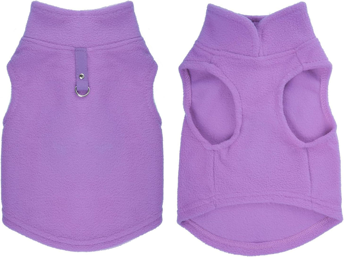 Rbenxia Dog Sweater with Leash Ring Dog Winter Fleece Outfit
