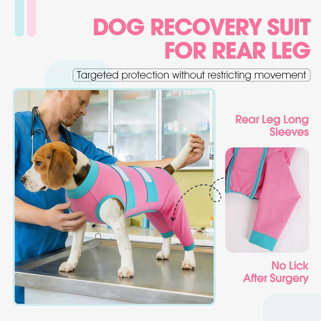QBLEEV Dog Surgery Recovery Suit for Rear Legs