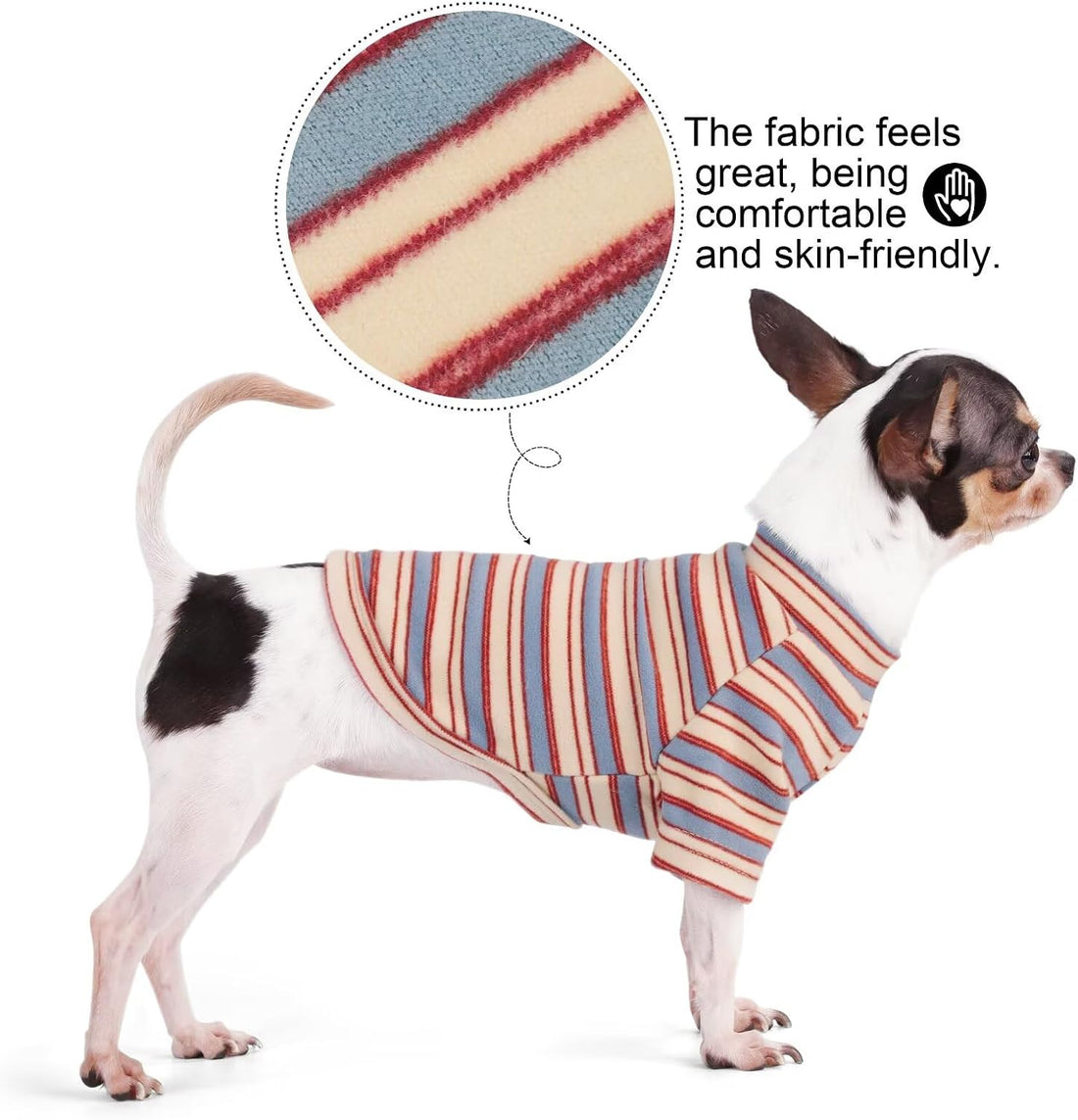 Stylish Striped Block Dog Shirt, Comfortable, Breathable