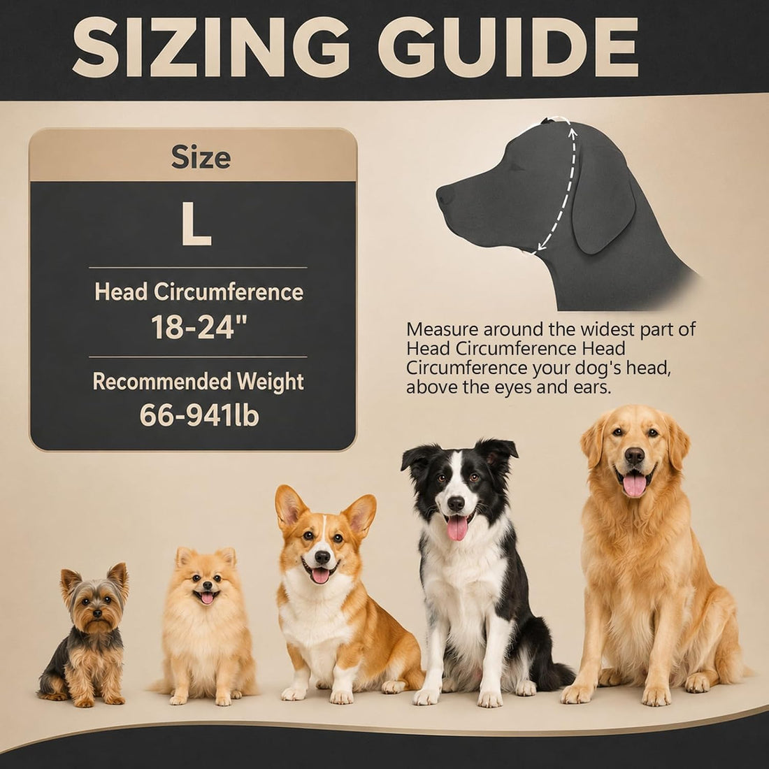 Dog Head Wrap for Noise Protection, Pink: