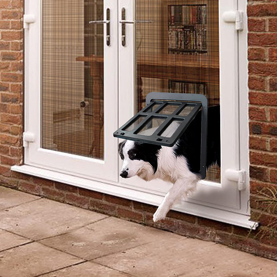Billionchains Dog Door for Screen Door with Magnetic Auto-Close
