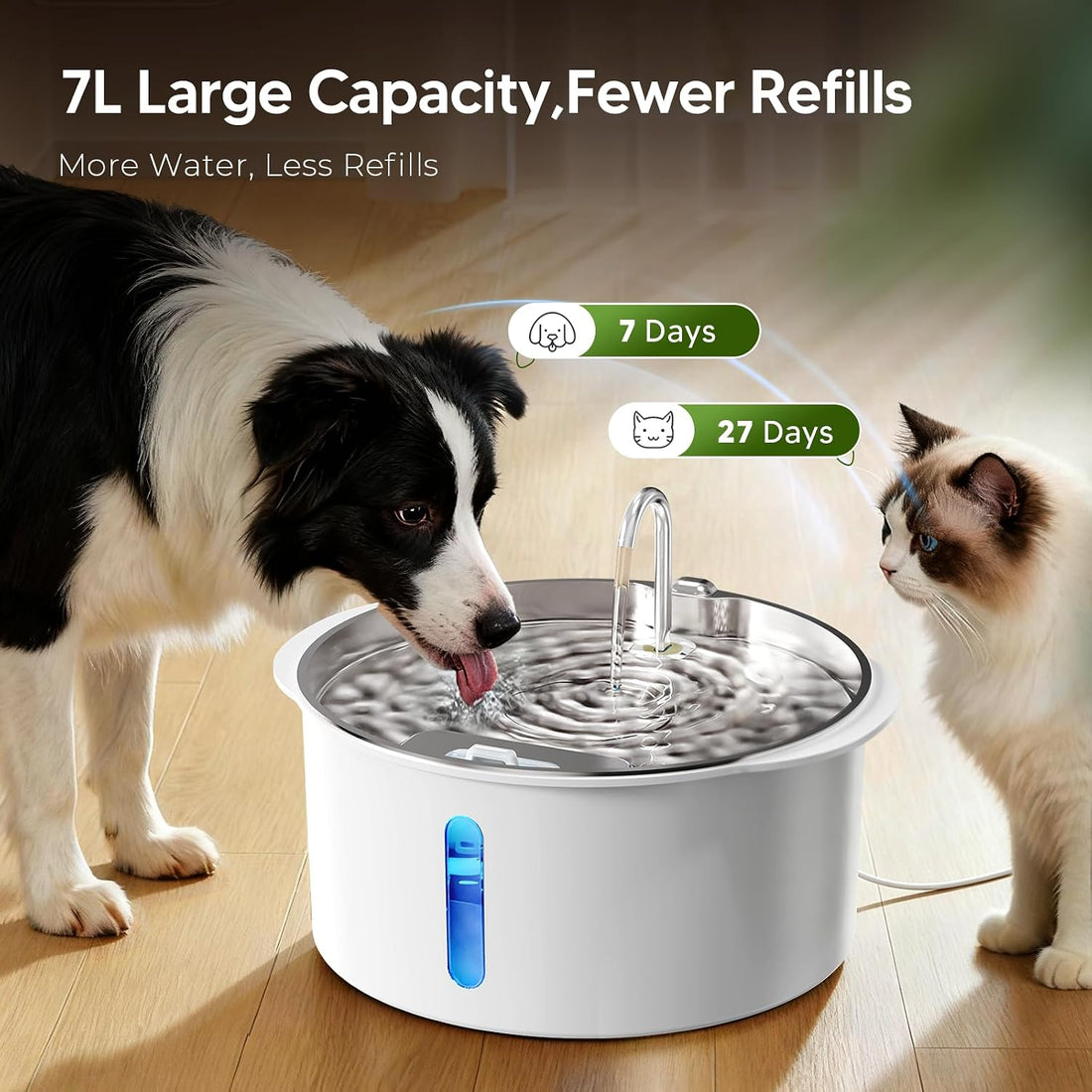 Pektaco Dog Water Fountain for Large Dogs