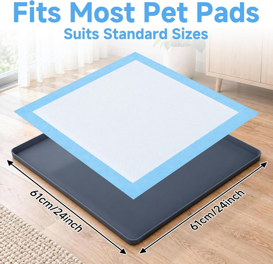 Dog Pee Pad Holder for 24 x 24 Training Pads, Leak-Proof Tray