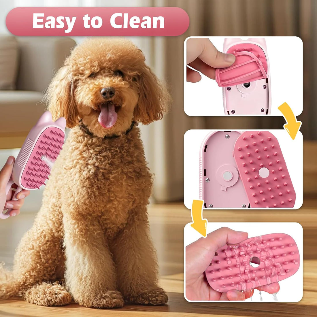 Pet Steam Brush for Dogs and Cats