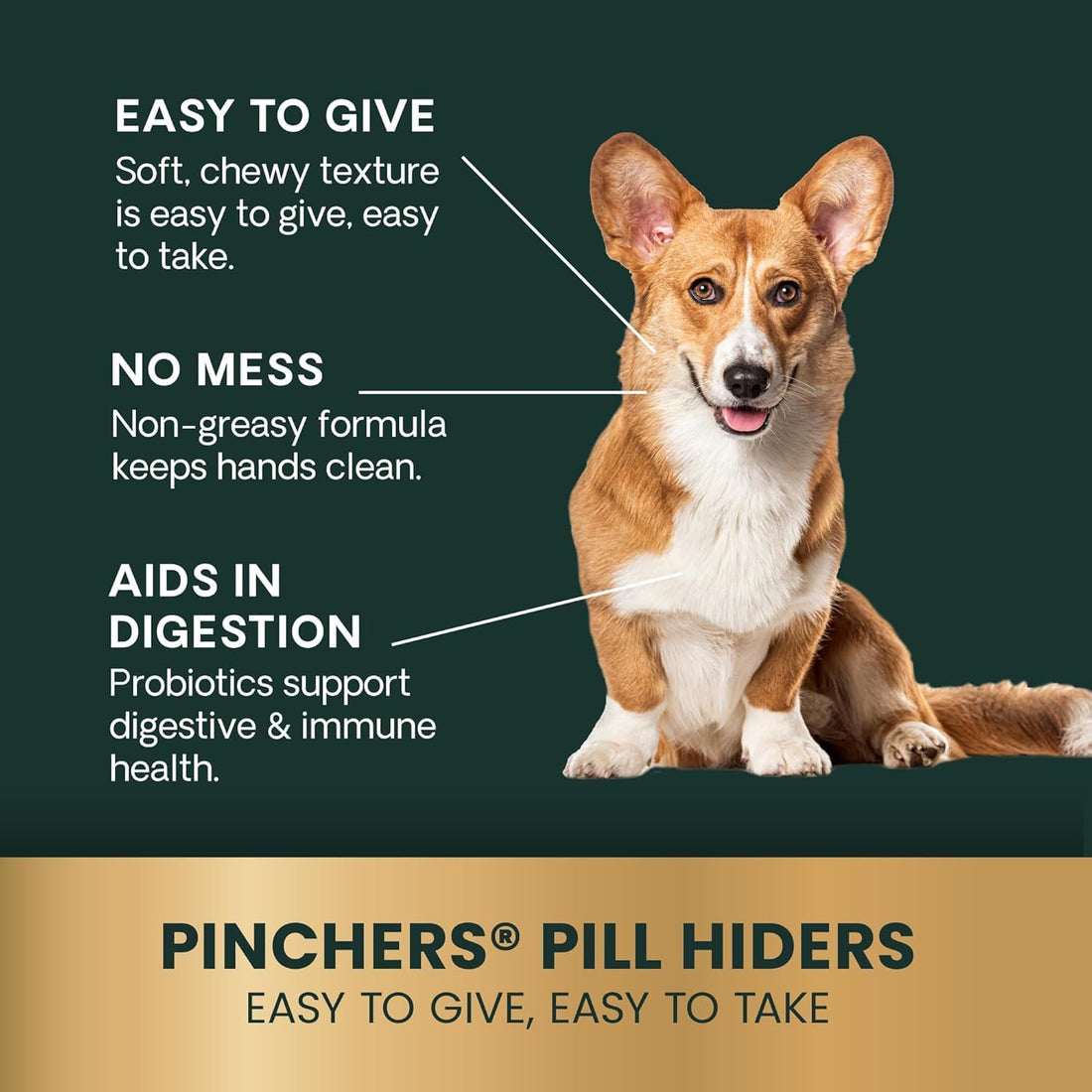 VetriScience Pinchers Pill Hiders for Dogs, Peanut Butter, 45 Count