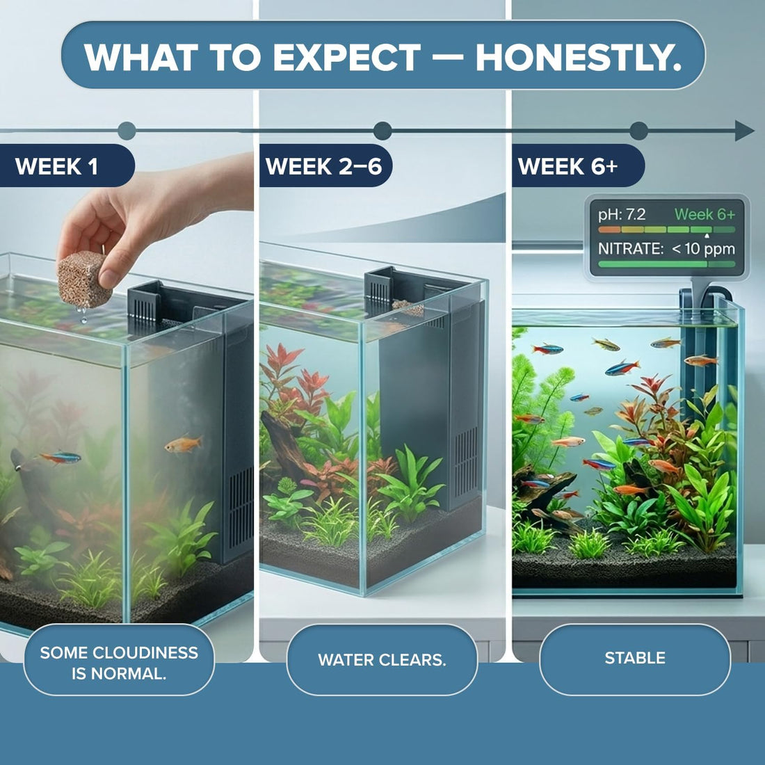 EcoBio-Block Aquarium Water Clarifier (Small, 8–16 gal)