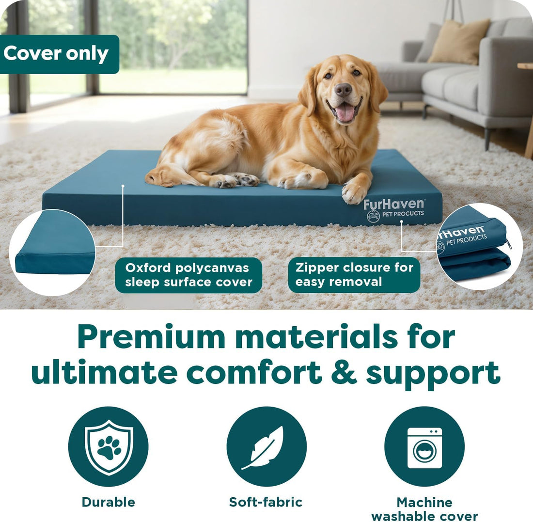 Furhaven Replacement Dog Bed Cover Water-Resistant Indoor/Outdoor