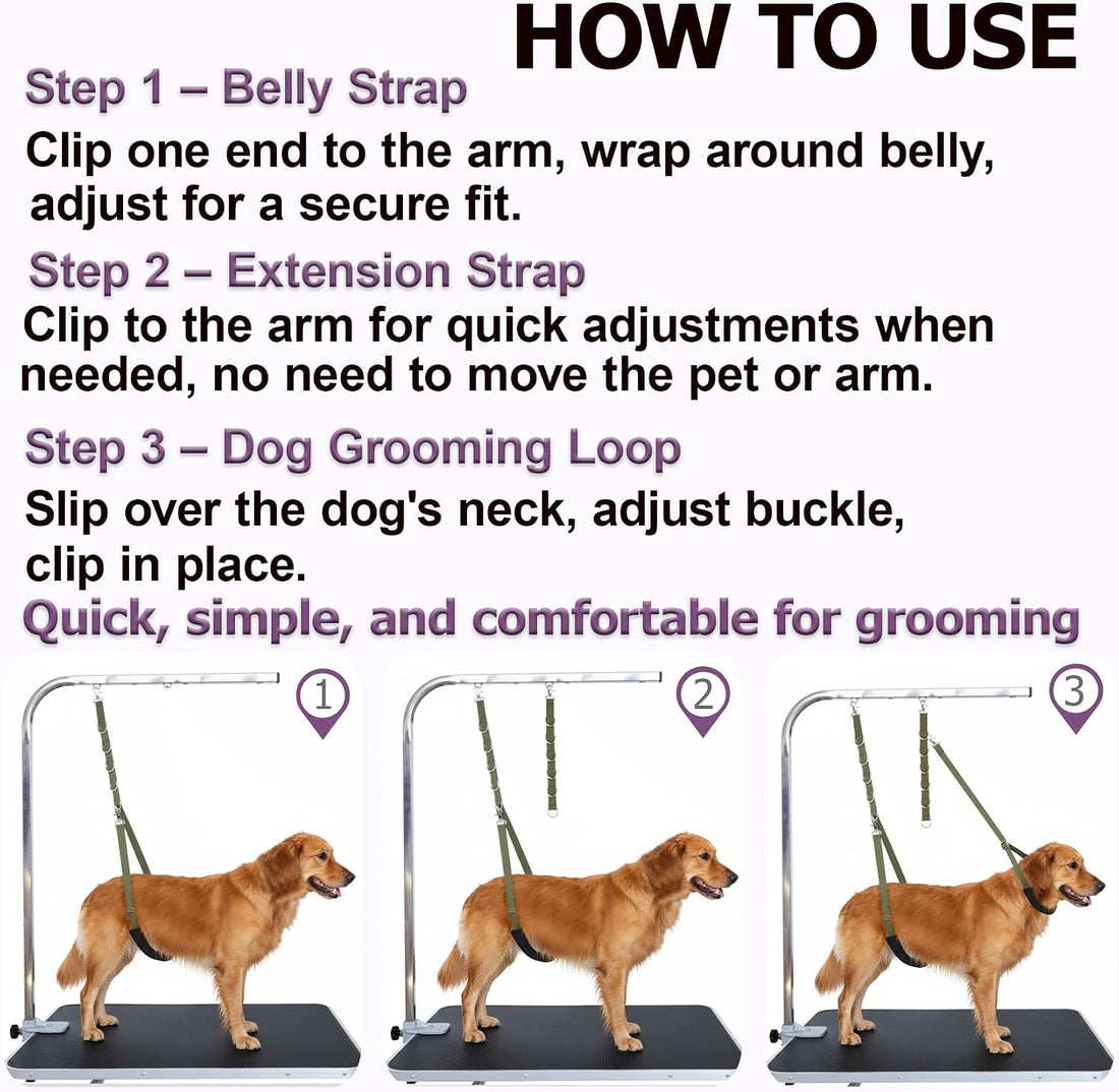 Dog Grooming Belly Straps Sky Blue Pet Grooming Supplies 3 Sets