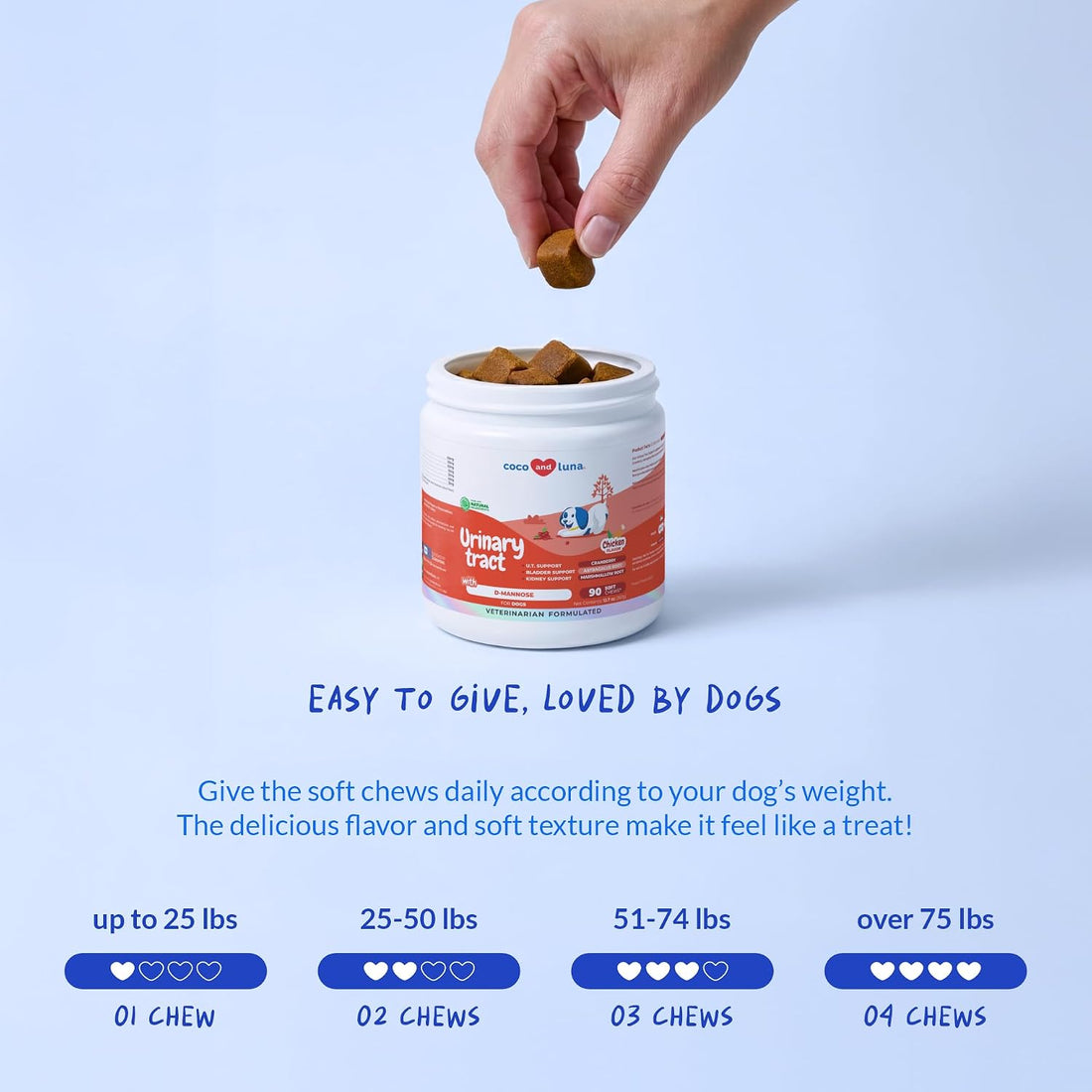 Cranberry Chews for Dogs UTI Treatment & Bladder Support