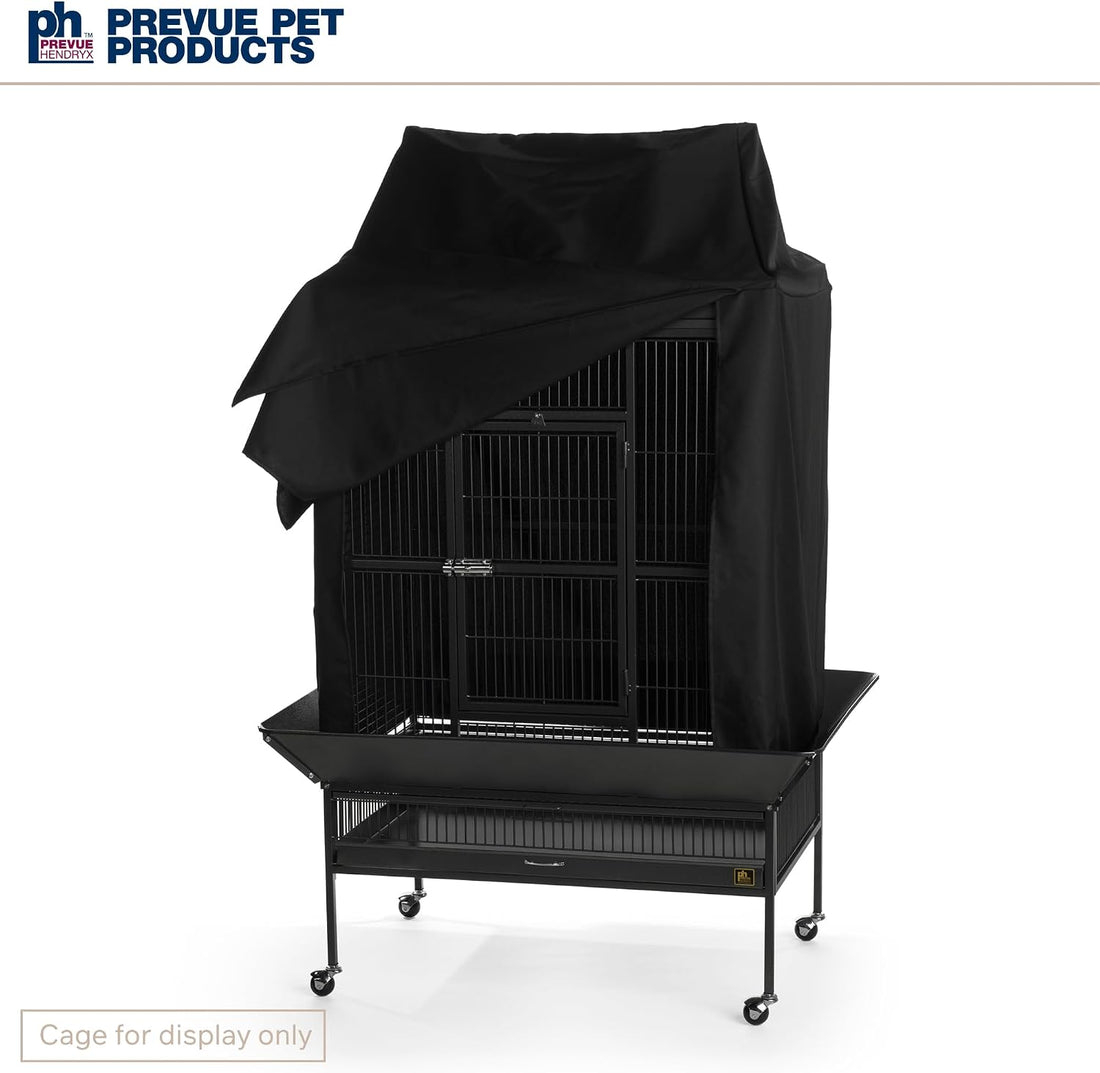 Prevue Pet Products Large Playtop Bird Cage Cover - Black, Size Large