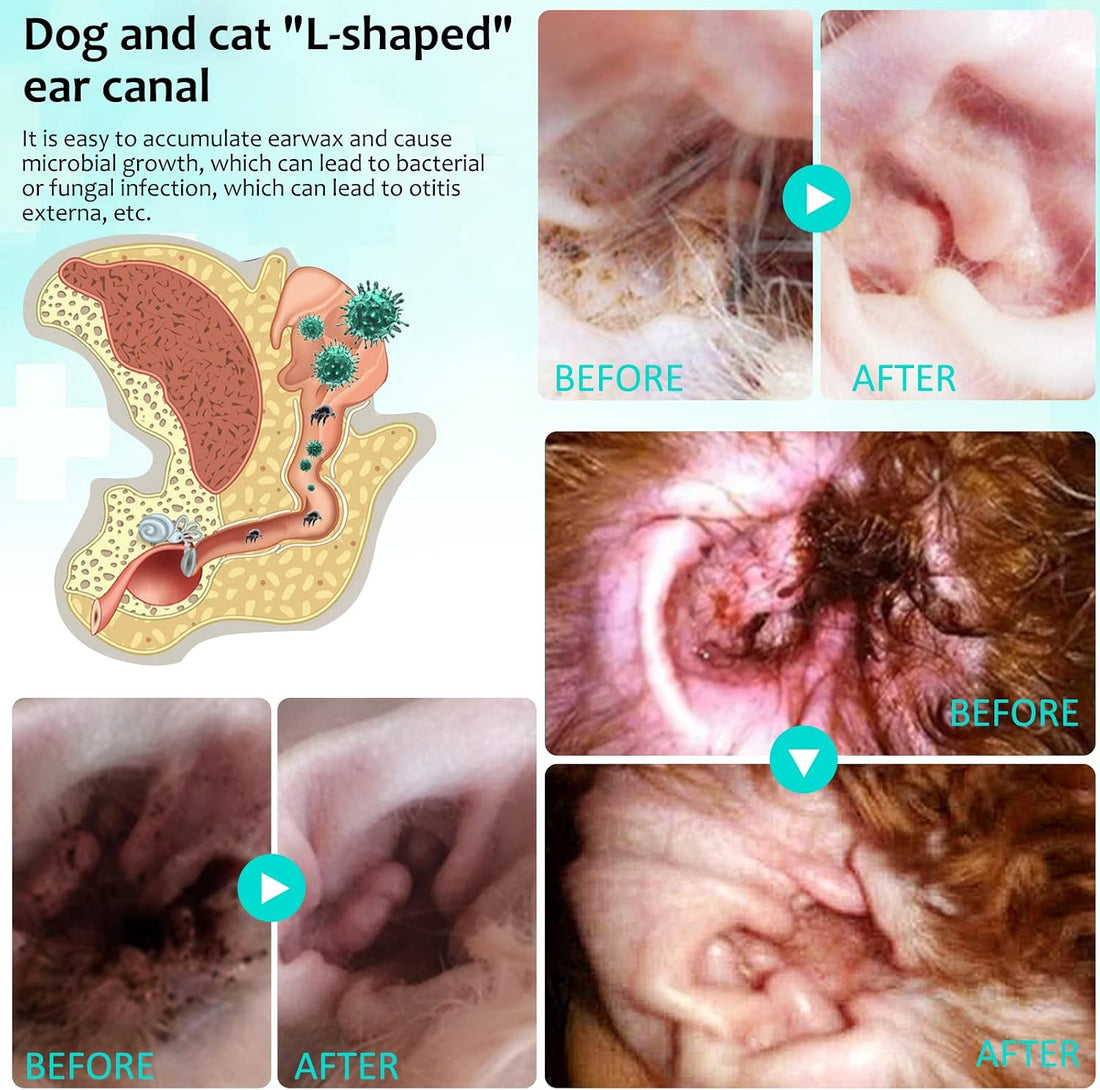 VOSIFSDIY Ear Mites Clean for Dogs & Cats