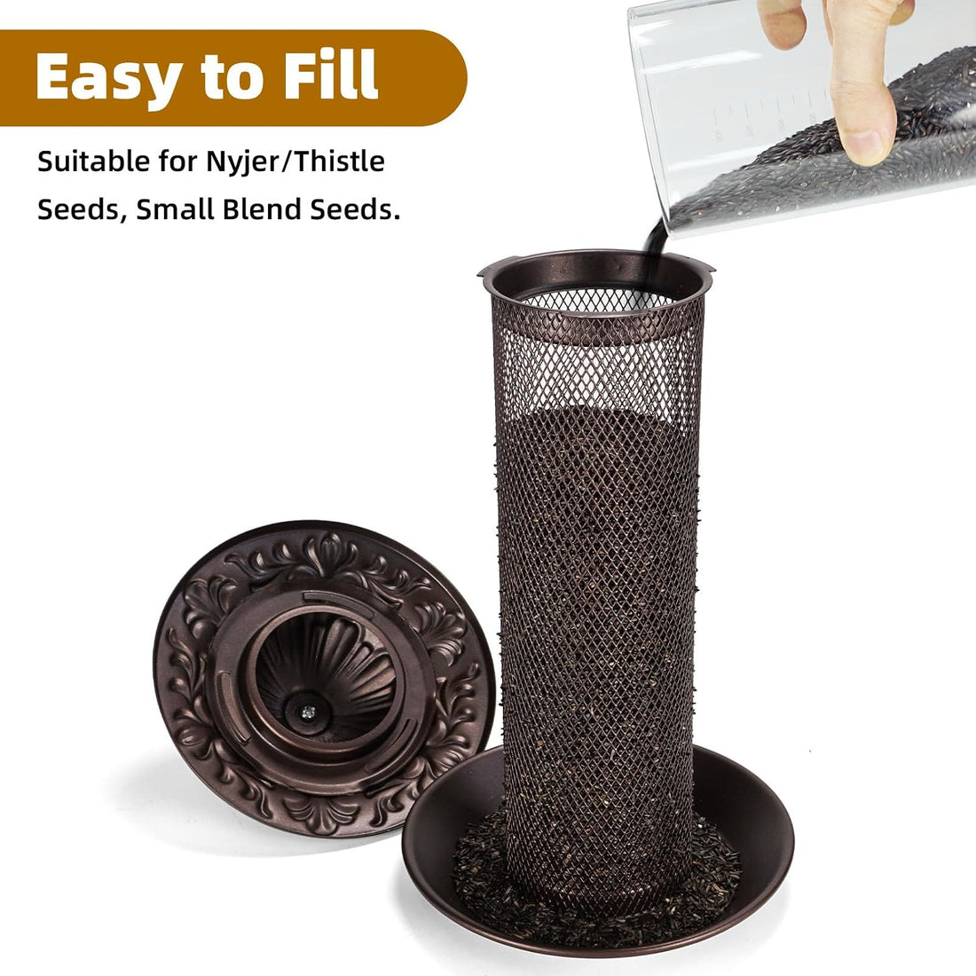 Nyjer/Thistle Seeds Wild Bird Feeder 2 Pack,All-Metal Material